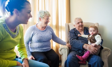 A man in a Cardiff Hospice