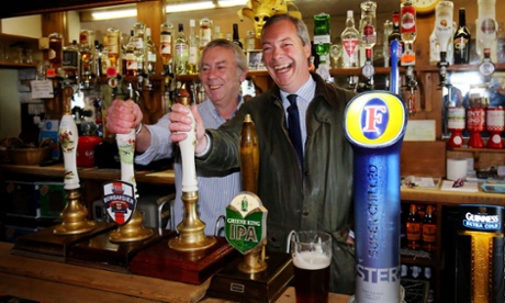 Ukip leader Nigel Farage on the campaign trail for the South Thanet seat in Kent