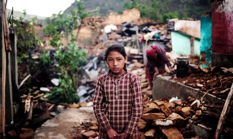 A young girl in rural area just outside Kathmandu