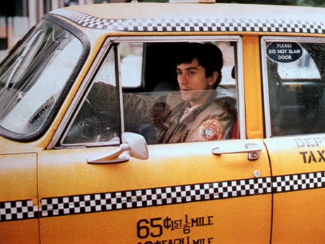 'Some day a real rain will come and wash all this scum off the streets' … Bickle in his taxi.