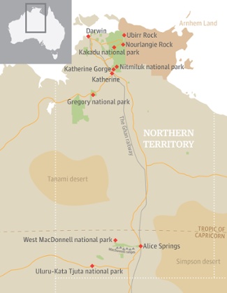 Northern territories map