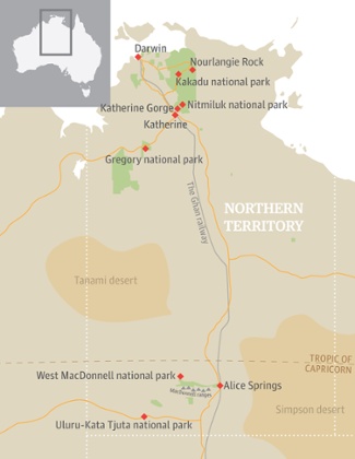 Northern Territory map