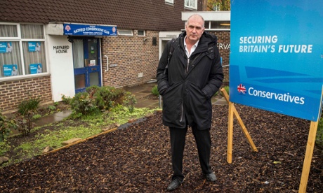 'Grant' me an audience? John Crace seeks Shapps outside the Conservative Association offices in Hatfield.