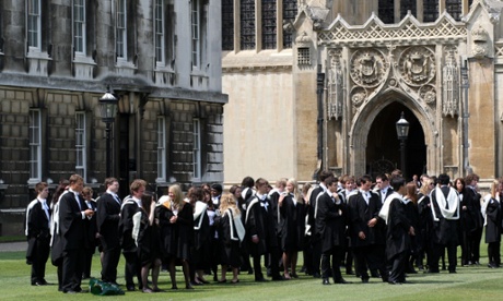 Cambridge University students on graduation day