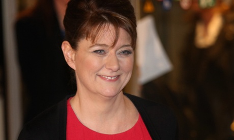 Plaid Cymru party leader Leanne Wood leaves MediaCityUK after appearing in the leaders election debate