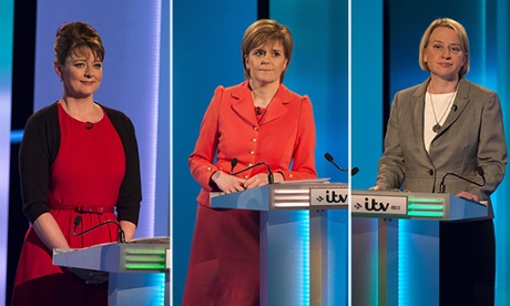 Leanne Wood, Nicola Sturgeon and Natalie Bennett at the leaders debate