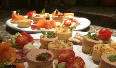 Canapes at the Friday-night supper club