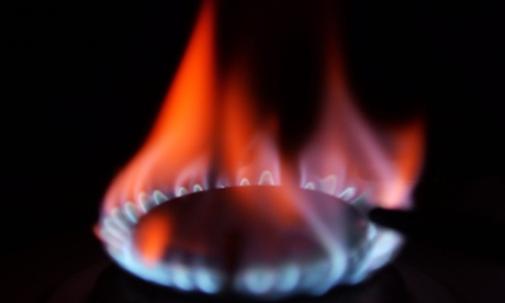A gas flame