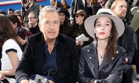Testino on the front row with Astrid Berges Frisbey.