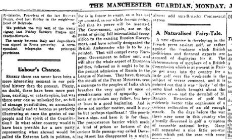 The Manchester Guardian, 28 January 1924.