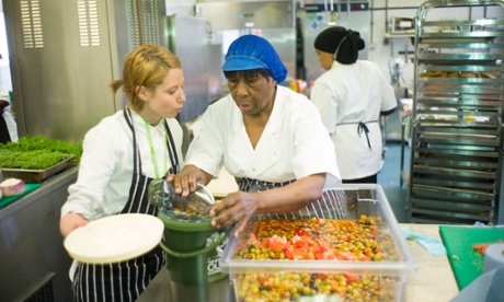 lunch prep at Gayhurst primary.