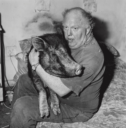 Brian with pet pig, 1998