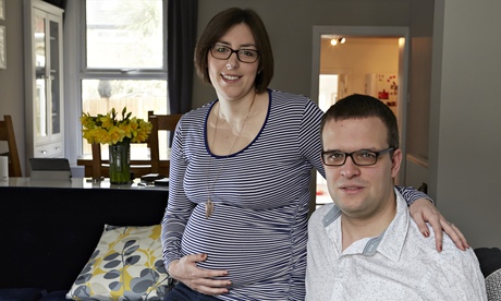 First-time expectant parents Eleanor Tanner and Andrew Hutchinson.