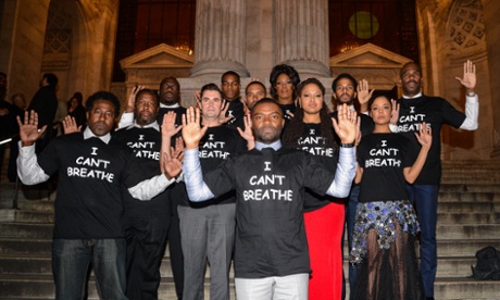The cast of Selma wear T-shirts with the phrase 