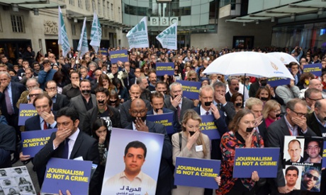 bbc press freedom protest