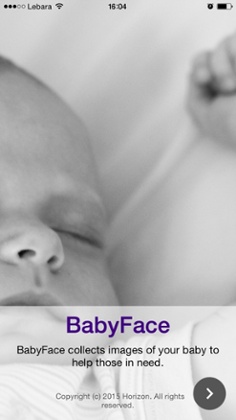 BabyFace is collecting photos of newborns’ feet, eyes and ears.