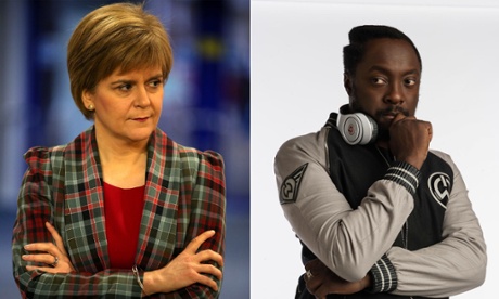who will.i vote for? Nicola Sturgeon and Will.i.am
