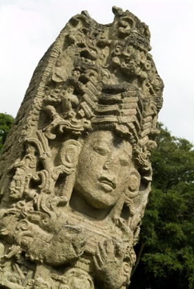 Detail from the Copan ruins of Honduras, Central America.
