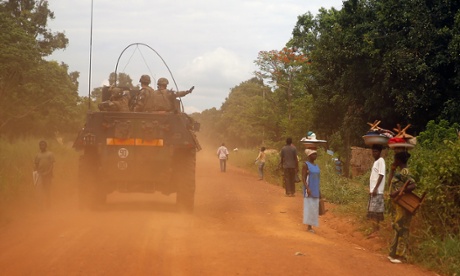 French forces patrolling northeast of Bangui, Central African Republic in 2014.