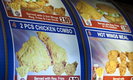 A poster in Perfect Fried Chicken in Finsbury Park. 