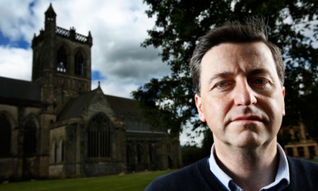 Douglas Alexander, the shadow foreign secretary, outside Paisley Abbey.