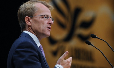 Education minister David Laws speaks at the Liberal Democrat Annual Conference in Brighton.