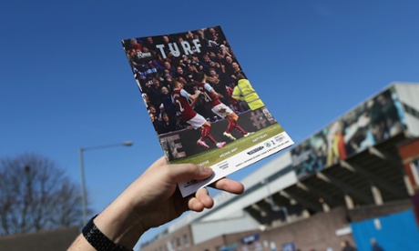 The matchday programme prior to the Premier League match between Burnley and Tottenham Hotspur at Turf Moor.