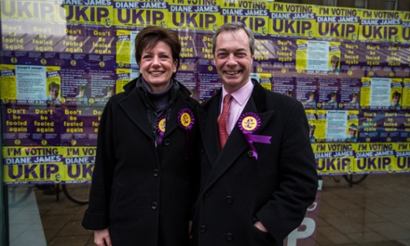 Diane James and Nigel Farage of Ukip.