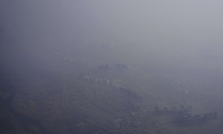 Smog covers buildings in the Indian capital, Delhi. According to an air quality index the concentration of airborne particles known as PM2.5, which are considered the most harmful, was more than 10 times the upper limit recommended by the WHO.