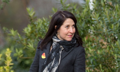 Liz Kendall, the shadow social care minister, while canvassing at the Dussindale estate in Norwich.