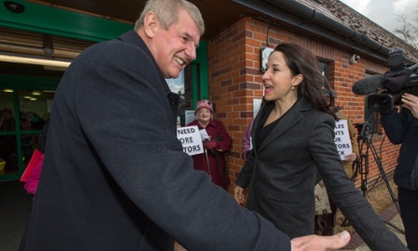 Liz Kendall with Waveney candidate Bob Blizzard. She was elected to parliament in 2010 as MP for Leicester West.