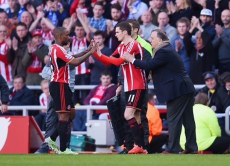Adam Johnson replaces Jermain Defoe.
