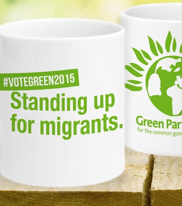 The Green party's 'standing up for migrants' mug
