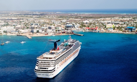 A cruise liner at George Town in the Cayman Islands