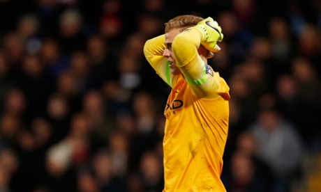 Joe Hart looks dejected as City remain fourth and behind United before the Manchester derby at the weekend.