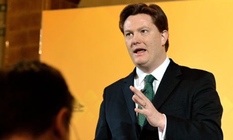 Danny Alexander at the media briefing. He said his party had had to fight tooth and nail at every budget to raise the personal allowance.