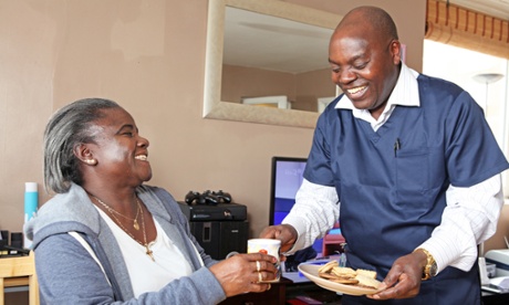 Care worker and client