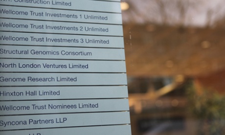 Divestment project : Main reception desk at Wellcome Trust building on 215 Euston London.
