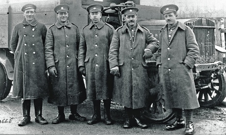 Snapshot ... Natalie’s grandfather, Michael Sieve, right, with ‘Ally Sloper’s Cavalry’ and the ambulance in Flanders, 1917.