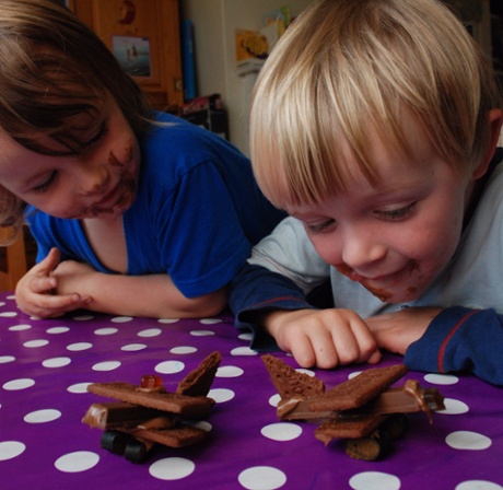 Roxy, Riley and their chocolate planes.