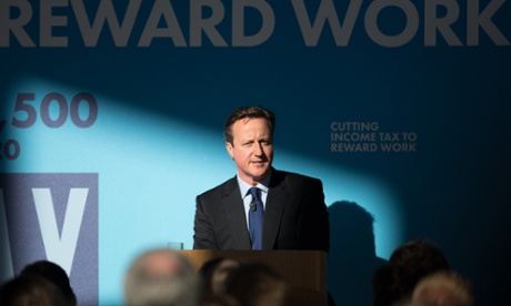 British Prime Minister David Cameron speaks to party supporters in Bristol, England, on 6 April.