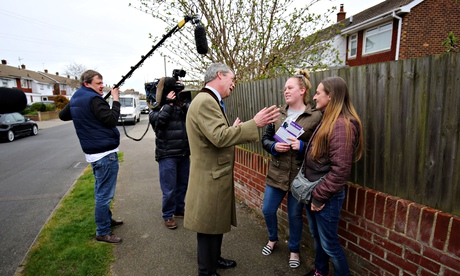 Ukip leader Nigel Farage meets local people in Broadstairs, Kent, as he campaigns in South Thanet.