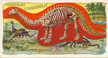 Brontosaurus as researchers imagined it in the late 1800s.