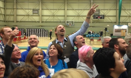 Chris Law (centre) of the Spirit of Independence group.