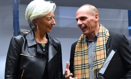 Christine Lagarde and Yanis Varoufakis