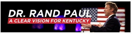 That's doctor to you: A screen grab from the website for Rand Paul's Senate campaign.