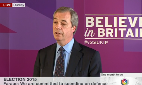 Nigel Farage today pledged £16bn extra into the defence budget over the next parliament. 