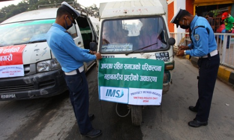traffic police in Kathmandu