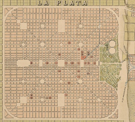 La Plata's square grid plan