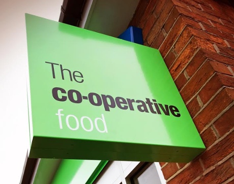Co-operative sign outside a shop